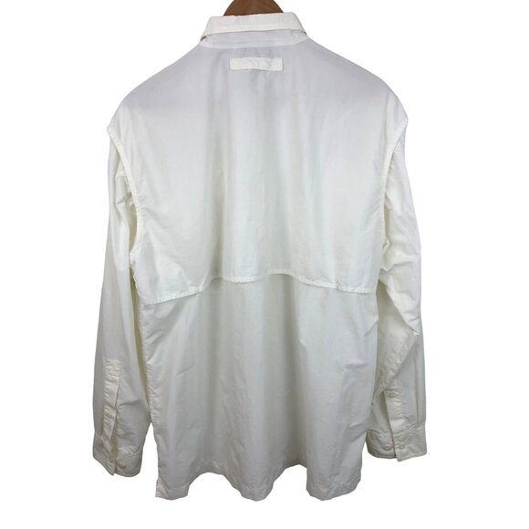 Field & Stream Men's Size Large Creme Long Sleeve Button Up Lined Utility Shirt - Picture 2 of 11